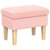 vidaXL Pufe para os P&eacute;s Rosa 55 x 35 x 41 cm Boucl&eacute;
