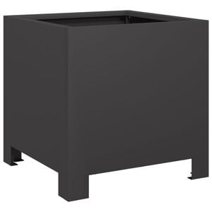 vidaXL Vaso/floreira de jardim 30x30x30 cm a&ccedil;o preto