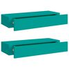 vidaXL Prateleiras de parede c/ gavetas 2 pcs MDF 60x23,5x10 cm azul
