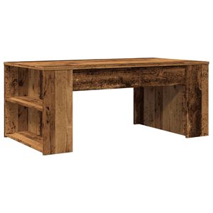 vidaXL Mesa de centro 102x55x42 cm derivados de madeira madeira velha
