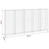 vidaXL Muro gabi&atilde;o com tampas a&ccedil;o galvanizado 300x30x150 cm