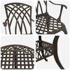 vidaXL Conjunto de Jantar para Jardim 7 pcs Bronze 90 x 90 x 75 cm