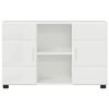 vidaXL Buffet com prateleira Branco Brilhante 88,5 x 30,5 x 55,5 cm