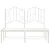 vidaXL Estrutura de cama com cabeceira 120x190 cm metal branco