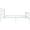 vidaXL Estrutura de cama com cabeceira e p&eacute;s 90x190 cm metal branco