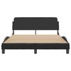 vidaXL Estrutura de cama Dover 120x200 couro artif. preto/branco