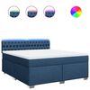 vidaXL Cama com molas/colch&atilde;o 180x200 cm tecido azul