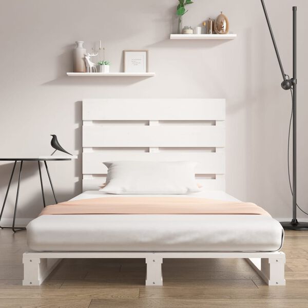 vidaXL Cama sem colch&atilde;o 75x190 cm madeira de pinho maci&ccedil;a branco