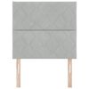 vidaXL Cabeceira com cabeceira Cinzento-claro 90 cm Veludo