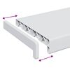 vidaXL Soleira de Janela Branco 80 x 25 x 4,5 cm PVC