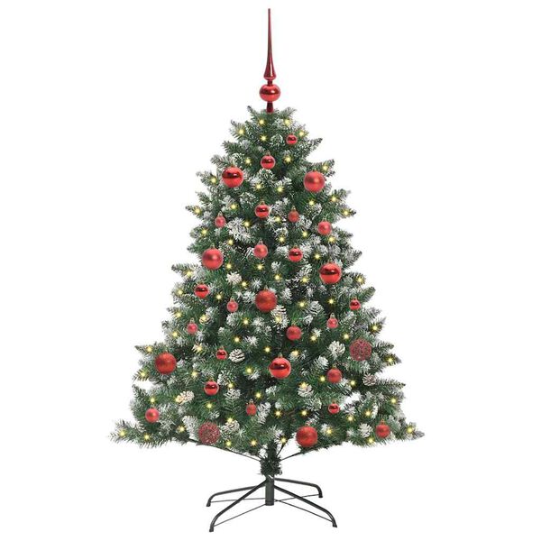 vidaXL &Aacute;rvore de Natal Artificial Verde 150 cm PVC, Pl&aacute;stico e A&ccedil;o