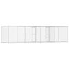 vidaXL Jaula para c&atilde;o Prateado 600 x 200 x 200 cm A&ccedil;o Galvanizado