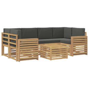 vidaXL Conjunto de Sof&aacute;s para Exterior 7 unid. Branco e Antracite