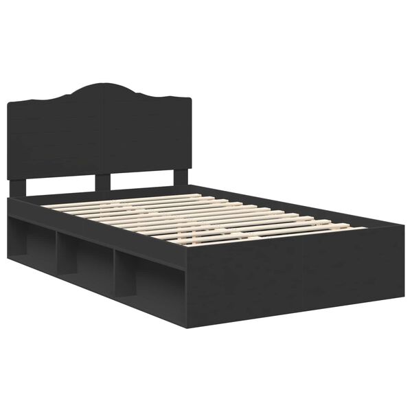 vidaXL Estrutura da Cama Preto 135 x 190 cm Madeira de Pinheiro S&oacute;lida