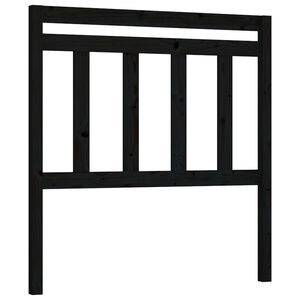 vidaXL Cabeceira de cama 81x4x100 cm pinho maci&ccedil;o preto