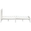 vidaXL Estrutura de cama 140x190 cm madeira de pinho maci&ccedil;a branco