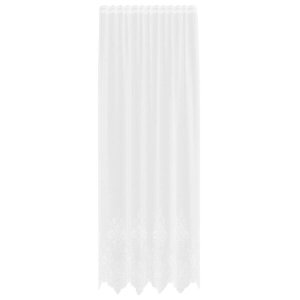 vidaXL Cortina de Renda com cortinas Branco 260 x 150 cm Poli&eacute;ster
