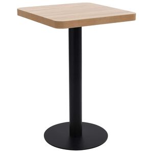 vidaXL Mesa bistr&ocirc; 50x50 cm MDF castanho-claro