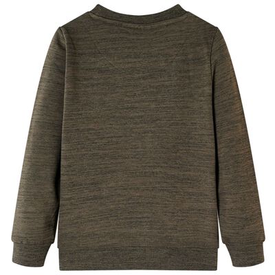 Sweatshirt para criança caqui-escuro mesclado 92