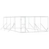 vidaXL Canil de exterior 4x8x2 m a&ccedil;o galvanizado prateado