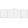 vidaXL Cestos gabião arqueados 10pcs 400x30x120/140 ferro galvanizado