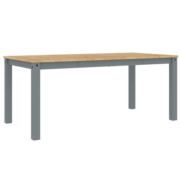 vidaXL Mesa de jantar Panama 180x90x75 cm pinho maci&ccedil;o cinzento