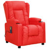 vidaXL Cadeira de massagens couro artificial vermelho