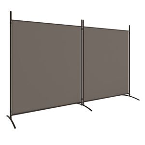 vidaXL Divis&oacute;ria/biombo com 2 pain&eacute;is 348x180 cm tecido antracite