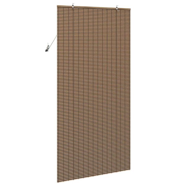vidaXL Estores de rolo com cortinas Manual Castanho 110 x 220 cm Bambu