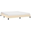 vidaXL Estrutura de cama sem colchão 160x200 cm tecido cor creme