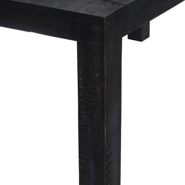vidaXL Mesa de jantar 118x60x76 cm madeira de mangueira maci&ccedil;a preto