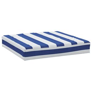vidaXL Almofad&atilde;o p/ paletes 60x60x8 cm tecido oxford azul/branco