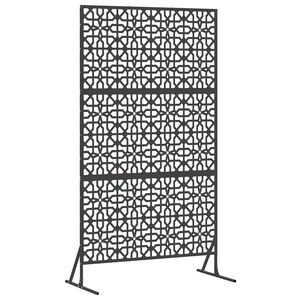 vidaXL Protetor de Privacidade 100 x 50 x 180 cm A&ccedil;o Preto
