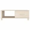 vidaXL Mesa de centro HAMAR 100x55x35 cm pinho maciço castanho-mel