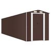 vidaXL Abrigo de jardim 192x938x223 cm a&ccedil;o galvanizado castanho-escuro