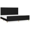 vidaXL Estrutura de cama sem colch&atilde;o 200x200 cm tecido preto