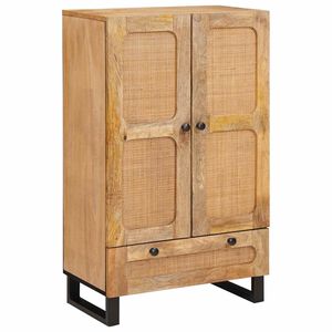 vidaXL Buff&ecirc; Castanho 40 x 33 x 110 cm Madeira de manga maci&ccedil;a
