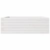 vidaXL Vaso/floreira de jardim 70x70x23 cm madeira pinho maciça branco