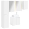 vidaXL Conjunto de Arm&aacute;rios para Banheiro 5 unid. Branco