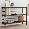 vidaXL Mesa consola 100x32x75 cm derivados madeira carvalho castanho
