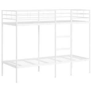 vidaXL Beliche sem colch&atilde;o 75x190 cm a&ccedil;o branco