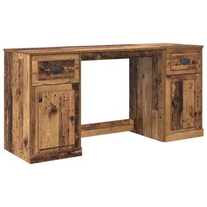 vidaXL Mesa com Arm&aacute;rio com gaveta Madeira Antiga 154,5 x 50 x 75 cm