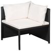 vidaXL 12 pcs conjunto lounge de jardim c/ almofad&otilde;es vime PE preto