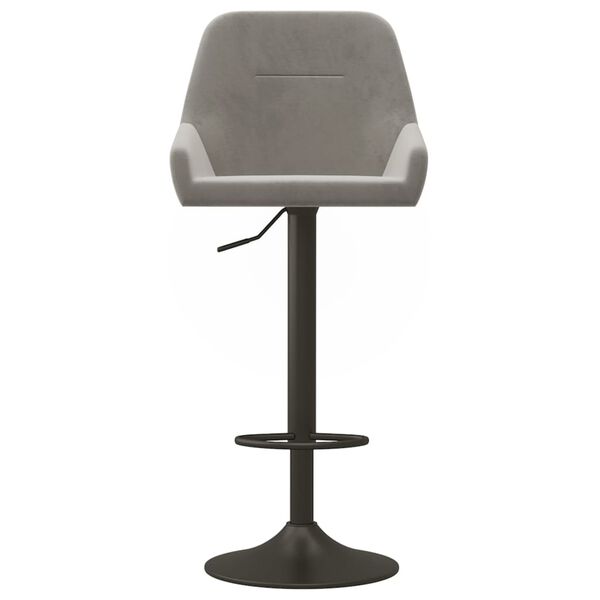 vidaXL Bancos de bar 2 pcs veludo cinzento-claro