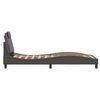 vidaXL Estrutura de cama Viana sem colch&atilde;o 90x200 cm couro artificial cinzento