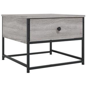 vidaXL Mesa de centro 51x51x40 cm derivados de madeira cinza sonoma