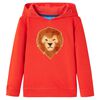 vidaXL Sweatshirt para crian&ccedil;a com capuz vermelho 92