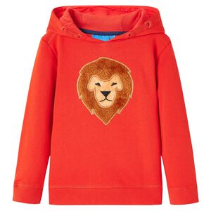 Sweatshirt para crian&ccedil;a com capuz vermelho 92