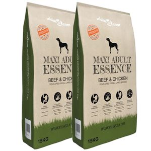 vidaXL Ra&ccedil;&atilde;o premium c&atilde;es Maxi Adult Essence Beef & Chicken 2 pcs 30kg