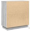 vidaXL Aparador LED Cinza Sonoma 71 x 34,5 x 75 cm Madeira processada
